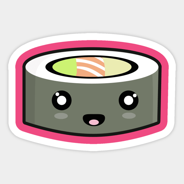 Kawaii Sushi Sticker by KawaiiNir